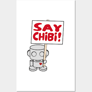 O'BOT Toy Robot (Say Chibi) Posters and Art